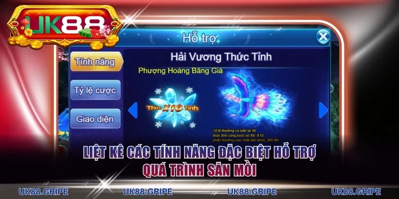 Liệt kê các tính năng đặc biệt hỗ trợ quá trình săn mồi