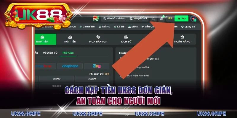 Nạp tiền UK88