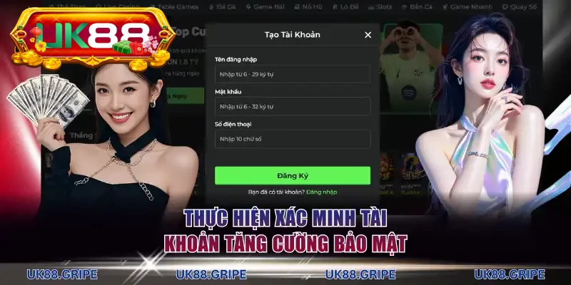 Thực hiện xác minh tài khoản tăng cường bảo mật