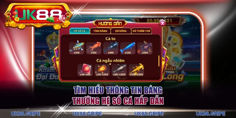 Tìm hiểu thông tin bảng thưởng hệ số cá hấp dẫn